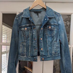 White House Black Market Cropped Jean Jacket sz 8